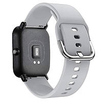 Ремешок BeWatch New силиконовый 20мм для Xiaomi Amazfit BIP Серый (1012304) OS, код: 1286294