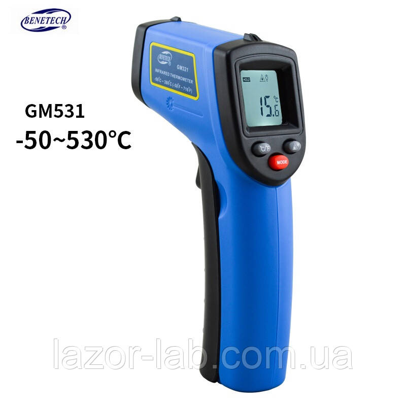 Пірометр Benetech GM531 ( -50~530°C) DS:12:1; EMS:0,1-1,00