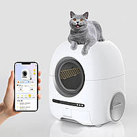 Автоматический туалет для средних пород кошек FUNNYKIT Vent+O2, WiFi, вентиляция, OZON-дезинфекция Белый