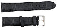 Кожаный ремешок для часов под крокодила Mykhail Ikhtyar Ш20 мм черный