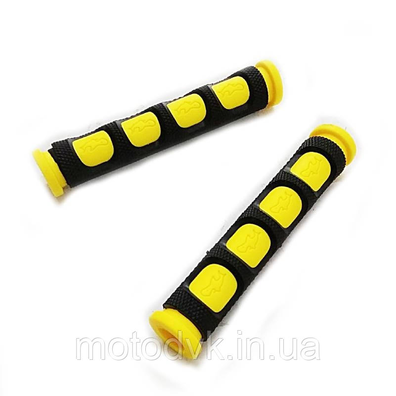 Гумові грипси гальма та зчеплення, чорно-жовті (к-т 2 штуки)