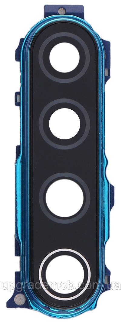 Скло камери Xiaomi Redmi Note 8/Redmi Note 8 2021/Redmi Note 8T з рамкою синього кольору Neptune Blue, фото 1