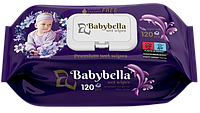 Салфетки влажные парфюмерные Babybella, с клапаном (120шт.)
