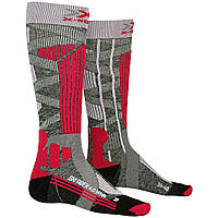 Лижні шкарпетки X-Socks Ski Rider 4.0 W Stone Grey Melange Pink розмір 35-36