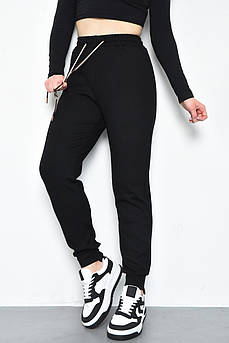 Спортивні штани жіночі черного кольору р.2XL/3XL 171319M