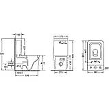 Унітаз-компакт Qtap Crow безобідковий з сідінням Soft-close QT05222170W, фото 2