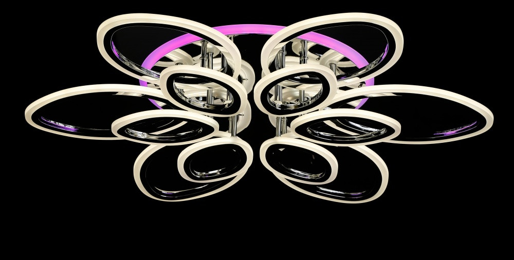 Стельова світлодіодна люстра LK209/6+6A LED (CHROME), фото 1