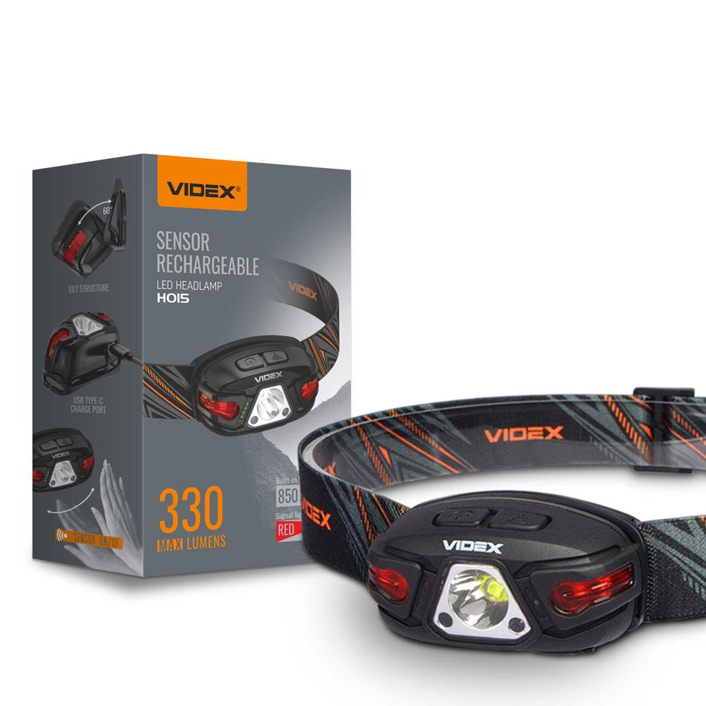 Налобний світлодіодний ліхтарик Videx VLF-H015 330Lm 5000K 26563