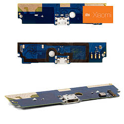 Шлейф для Xiaomi Redmi Note, конектора заряджання, тип 2, з компонентами, LTE версія, оригінал
