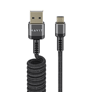 Кабель спіральний Micro USB Havit HV-CB6250 2.4A 1.5м 27569