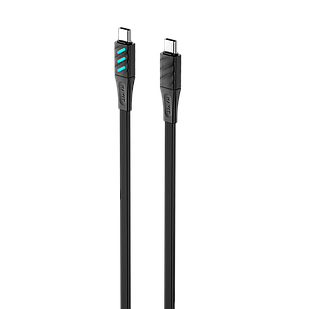 Кабель Type-C to Type-C Havit HV-CB6254 PD60W 3A 1м з LED індикатором Black 27626