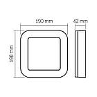 LED світильник ART IP65 квадратний VIDEX 15W 5000K Black, фото 6