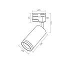 Світильник Videx під лампу GU10 SPF05C трековий білий VL-SPF05C-W 26835, фото 4