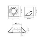 Світильник Videx під лампу GU10 врізний Квадрат Чорний VL-SPF09S-B 27147, фото 4