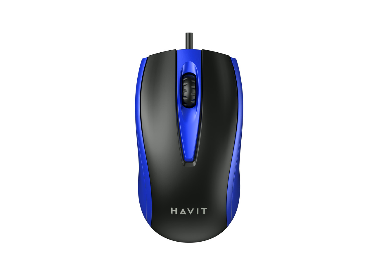 Дротова миша Havit HV-MS871 USB Blue 1200 DPI, 3 кл 25258