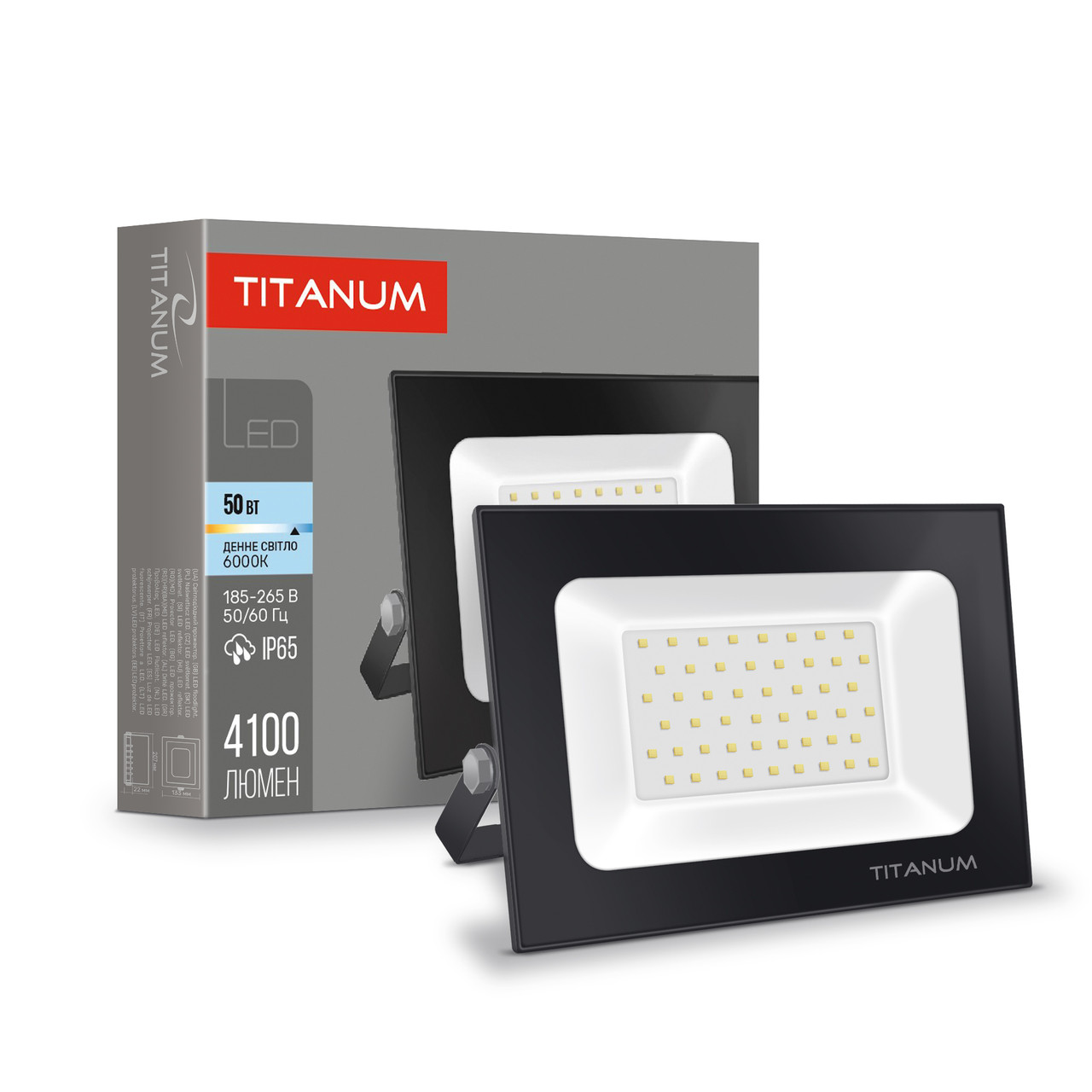 LED прожектор Titanum TLF506 50W 6000K 24765