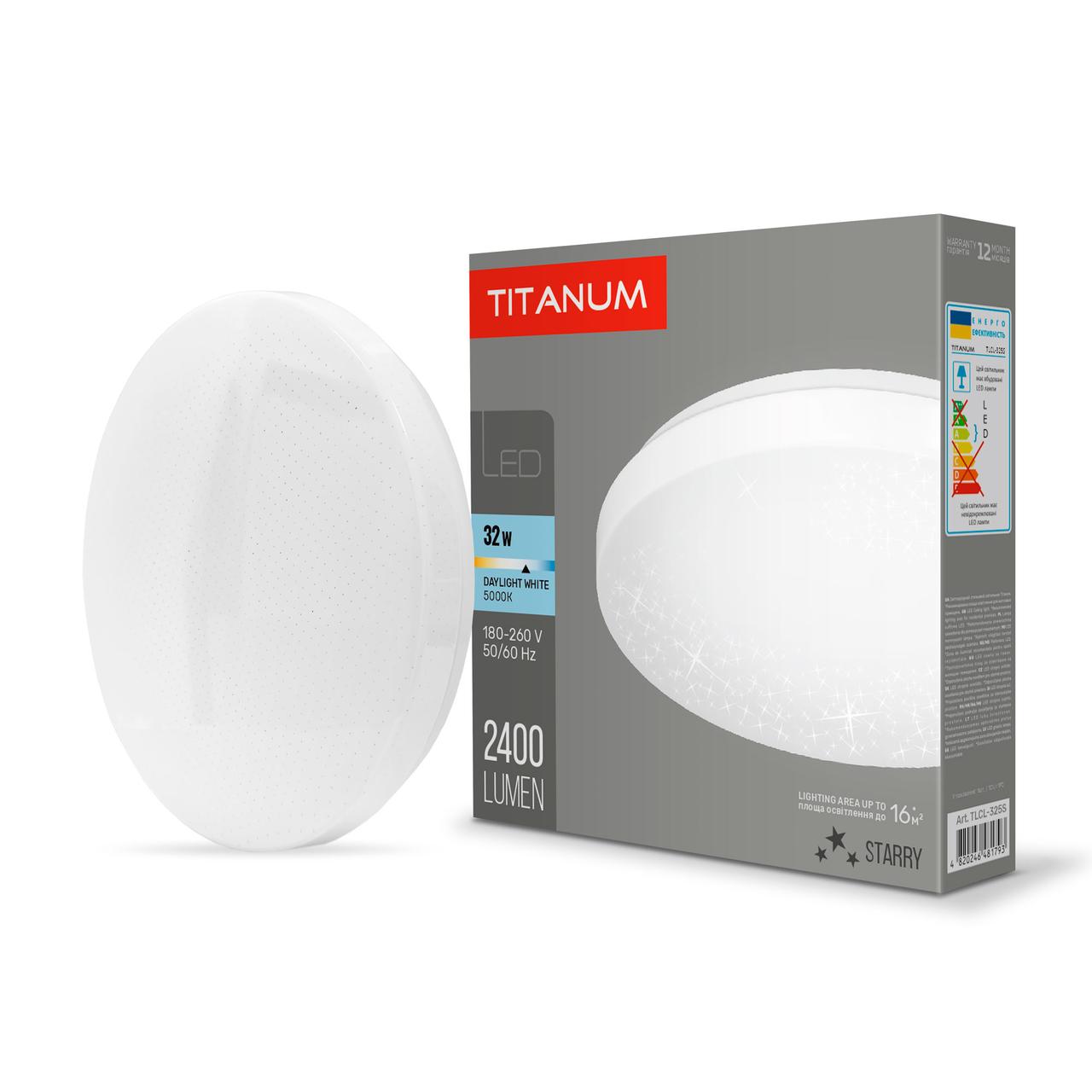 LED світильник настінно-стельовий TITANUM 32W 5000K Зоряне небо, фото 1