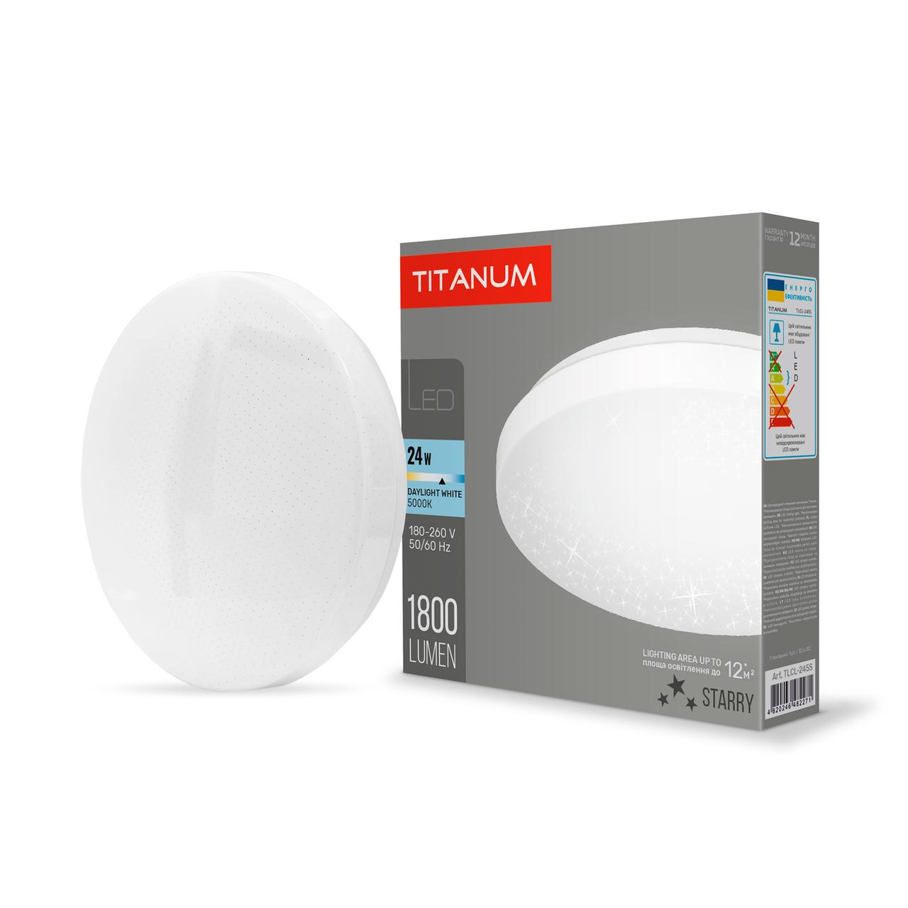 LED світильник настінно-стельовий TITANUM 24W 5000K Зоряне небо, фото 1