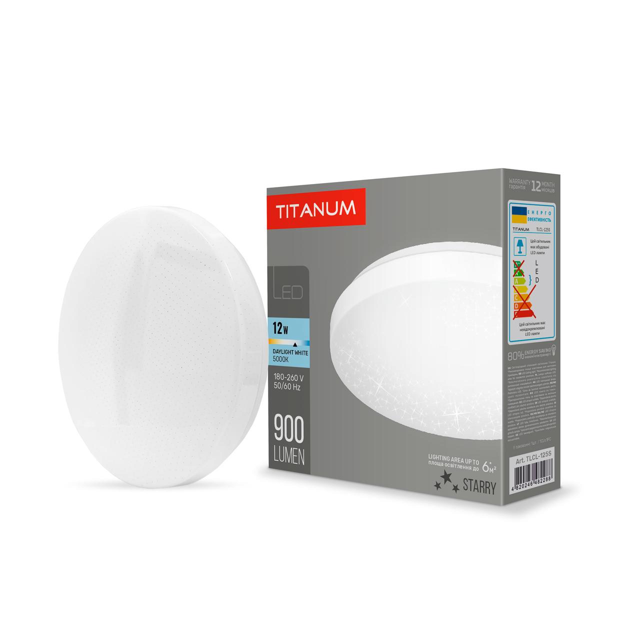LED світильник настінно-стельовий TITANUM 12W 5000K Зоряне небо, фото 1