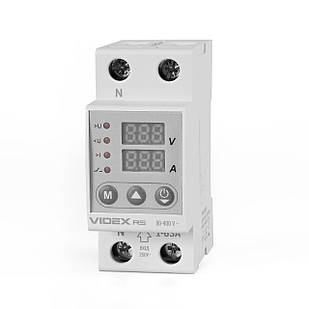 Реле контролю напруги та струму Videx Resist 145-300В 1-63А VF-RS-RNT63 27123