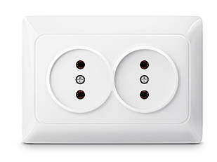 Розетка подвійна біла Titanum Standart TF-ST-SK2-W 25980