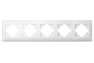 Рамка біла 5 місць горизонтальна Titanum Standart TF-ST-FR5H-W 26244