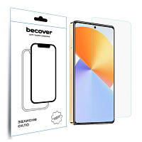 Стекло защитное BeCover Infinix Note 30 NFC (X6833B) 3D Crystal Clear Glass (709727) a