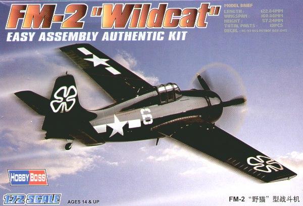 Пластикова модель 1/72 HobbyBoss 80222 американський палубний винищувач FM-2 "Wildcat"