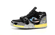 Чоловічі кросівки Nike Air Trainer 1 SP Dark Smoke Grey Найк Аір Трейнер замш текстиль рефлектив демісезон, фото 4