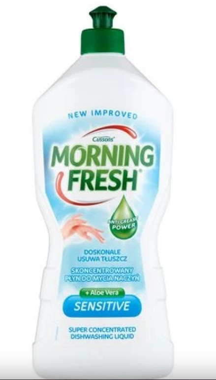 Засіб концентрований для миття посуду Morning Fresh Aloe Vera Sensitive 900 мл (5000101509735)