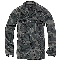 Сорочка Brandit Slim Fit Long Sleeve - Dark Camo