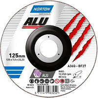 Диск шлифовальный по алюминию NORTON ALU A36Q 125/22,2 мм, t= 7,0 мм (66252828228 )