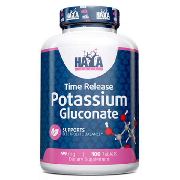 Калій Haya Labs POTASSIUM GLUCONATE 99 mg 100 таблеток