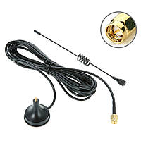 Антена виносна автомобільна 433-470мГц 5dBi SMA Male 3 метри, для рацій, систем автоматики, з магнітом