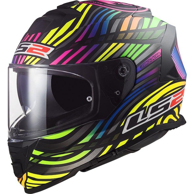 Мотошолом LS2 FF800 Storm 2 Power Matt Black Rainbow L