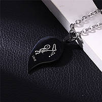 Парні кулони для закоханих I Love You. Підвіска кулон пара для двох. Подарунок коханій дівчині, фото 4