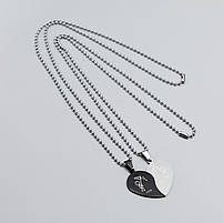 Парні кулони для закоханих I Love You. Підвіска кулон пара для двох. Подарунок коханій дівчині, фото 9