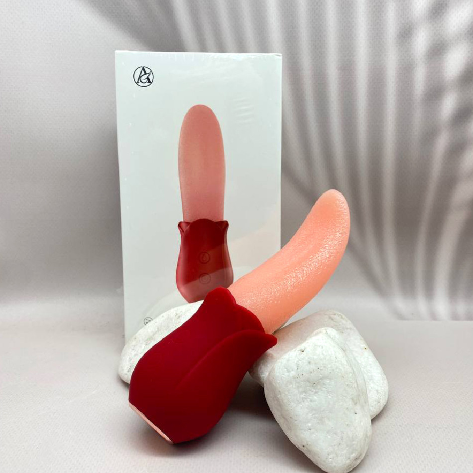 Кліторальний стимулятор язик вібратор для клітора Wo-sex B03. Червона троянда