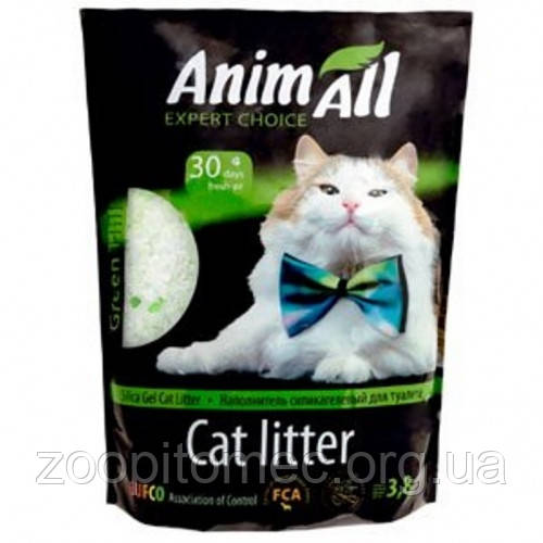 AnimAll АнимАлл наповнювач силикагелевый силікагель Зелений пагорб 3,8 л. AnimAll АнимАлл наповнювач силикагелевый силікагель Зелений пагорб 3,8 л.