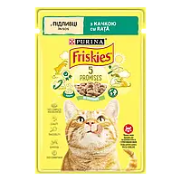 Вологий корм пауч Friskies з качкою. Шматочки у підливці 85г * 26шт