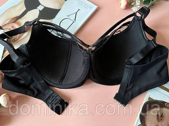 90Е Бюстгальтер з портупеєю на чашку E чорний, фото 2