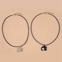 Парна підвіска собачки Інь Янь. Подвійні кулони для двох на подарунок. Красиві кулони для закоханих, фото 8