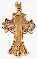 Хрестик ХР. Позолота ЧВ. Довжина: 4 см Ширина: 20 мм