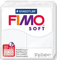 Полімерна глина пластику Фімо Fimo Soft білий 00 - 56гр, пр-під Staedtler Німеччина