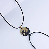 Кулон собачка для двох на подарунок. Подвійні підвіски для закоханих. Парні кулони з собачками, фото 2