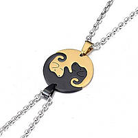 Кулон собачка для двох на подарунок. Подвійні підвіски для закоханих. Парні кулони з собачками, фото 9