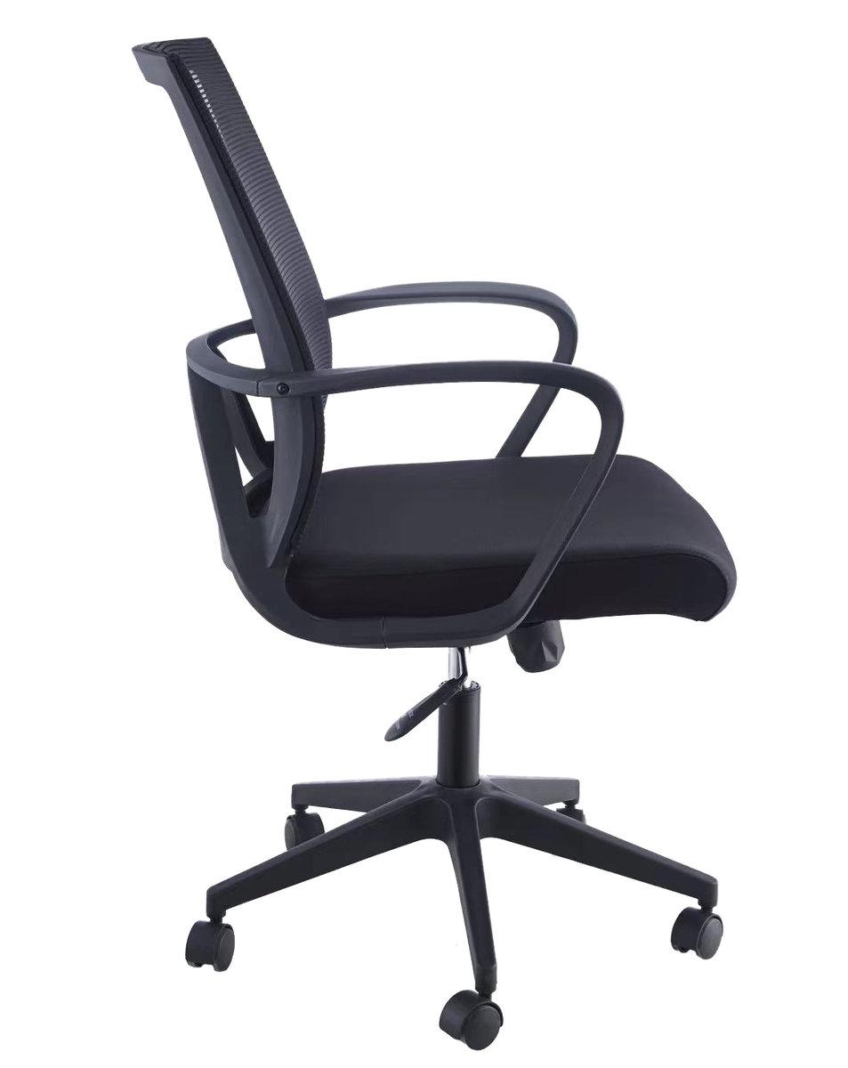 Кресло офисное Paul пластик механизм Tilt спинка сетка черная, сидение ткань черная (Intarsio ТМ) - фото 2 - id-p2066070888