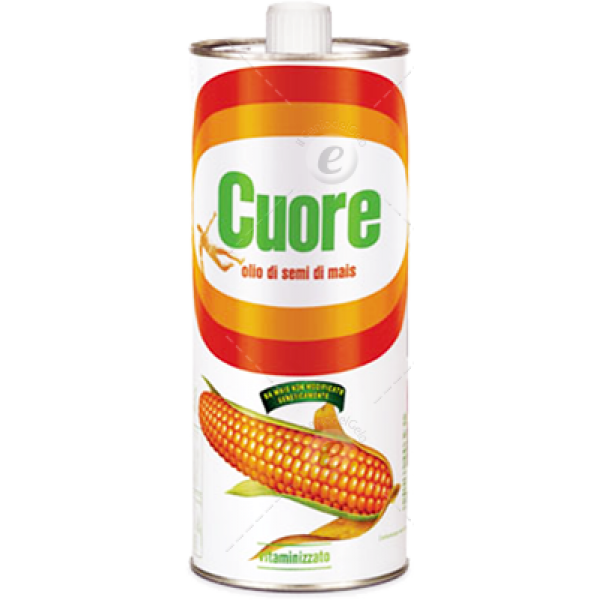 Кукурудзяна олія першого холодного пресування Olio di semi di mais Cuore ж/б 1 л.