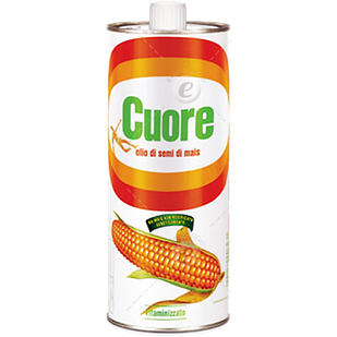 Кукурудзяна олія першого холодного пресування Olio di semi di mais Cuore ж/б 1 л.