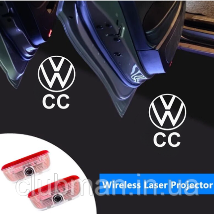 Проектор підсвічування логотипу CC для дверей VW Volkswagen (Фольксваген) Passat (B7, CC) - Білий, фото 1